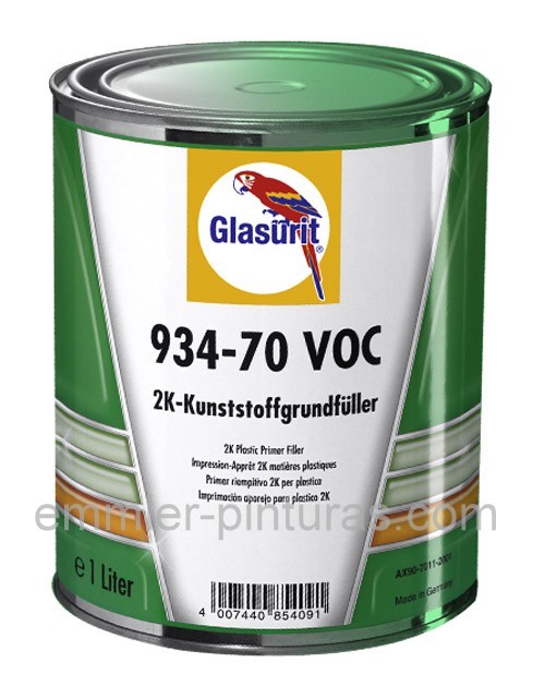 Glasurit 934-70 Plastic Primer grey 1 ltr.